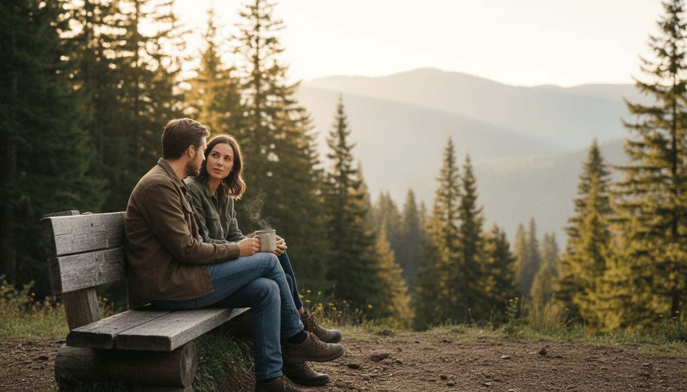 Dads connecting and laughing together in an outdoor community gathering